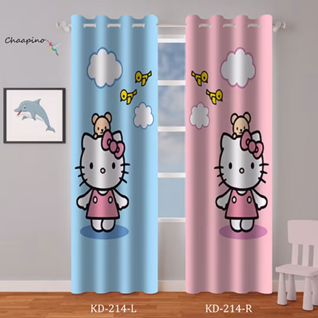 پرده  چاپی درجه یک  طرح کیتی جذاب