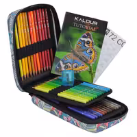 قیمت و خرید مداد رنگی 72 رنگ کیفی طرح دار کالور kalour