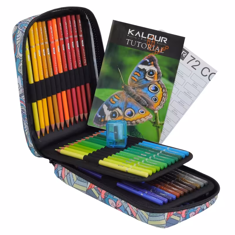 قیمت و خرید مداد رنگی 72 رنگ کیفی طرح دار کالور kalour