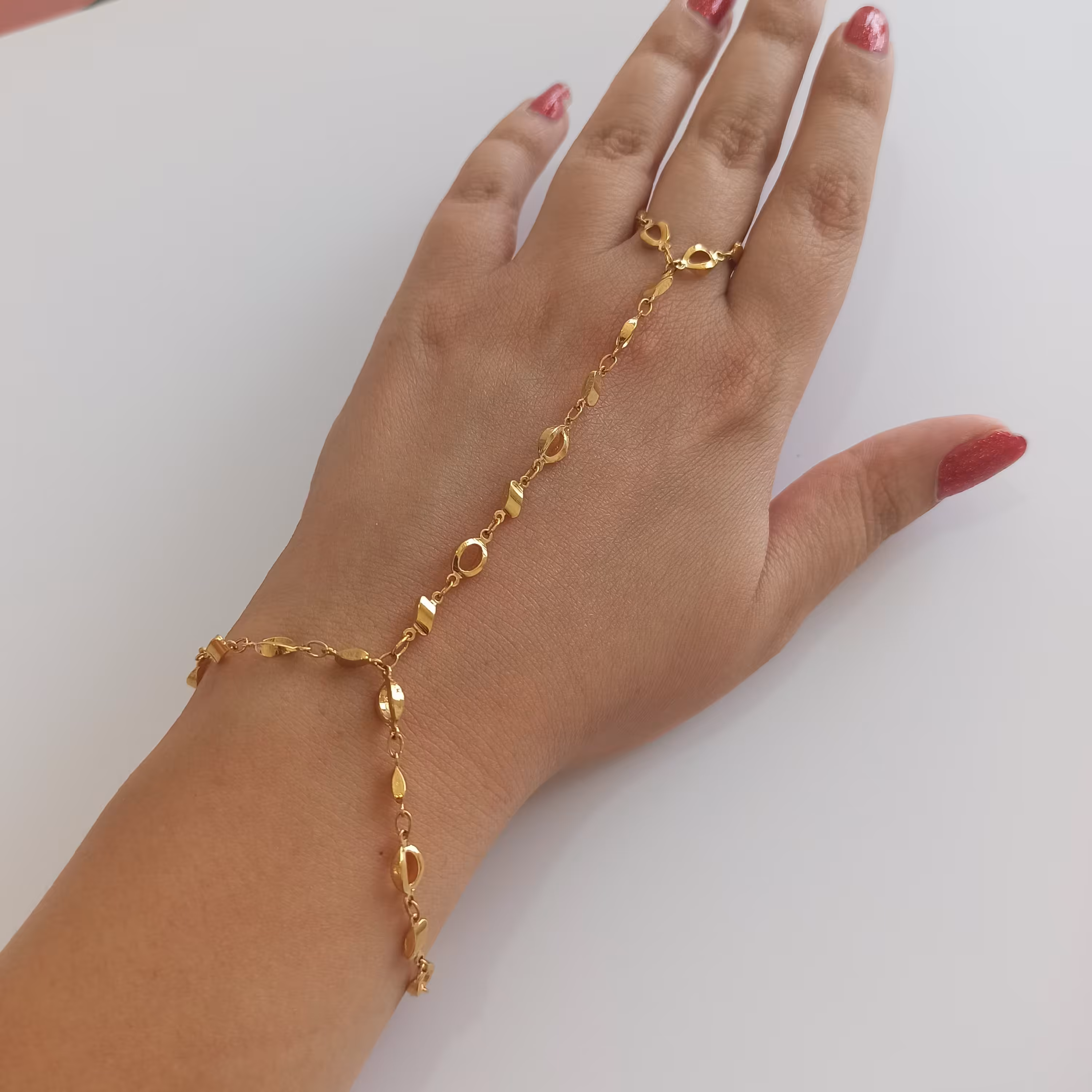 دستبند خاص و زیبای انگشتی ، استیل و رنگ ثابت 