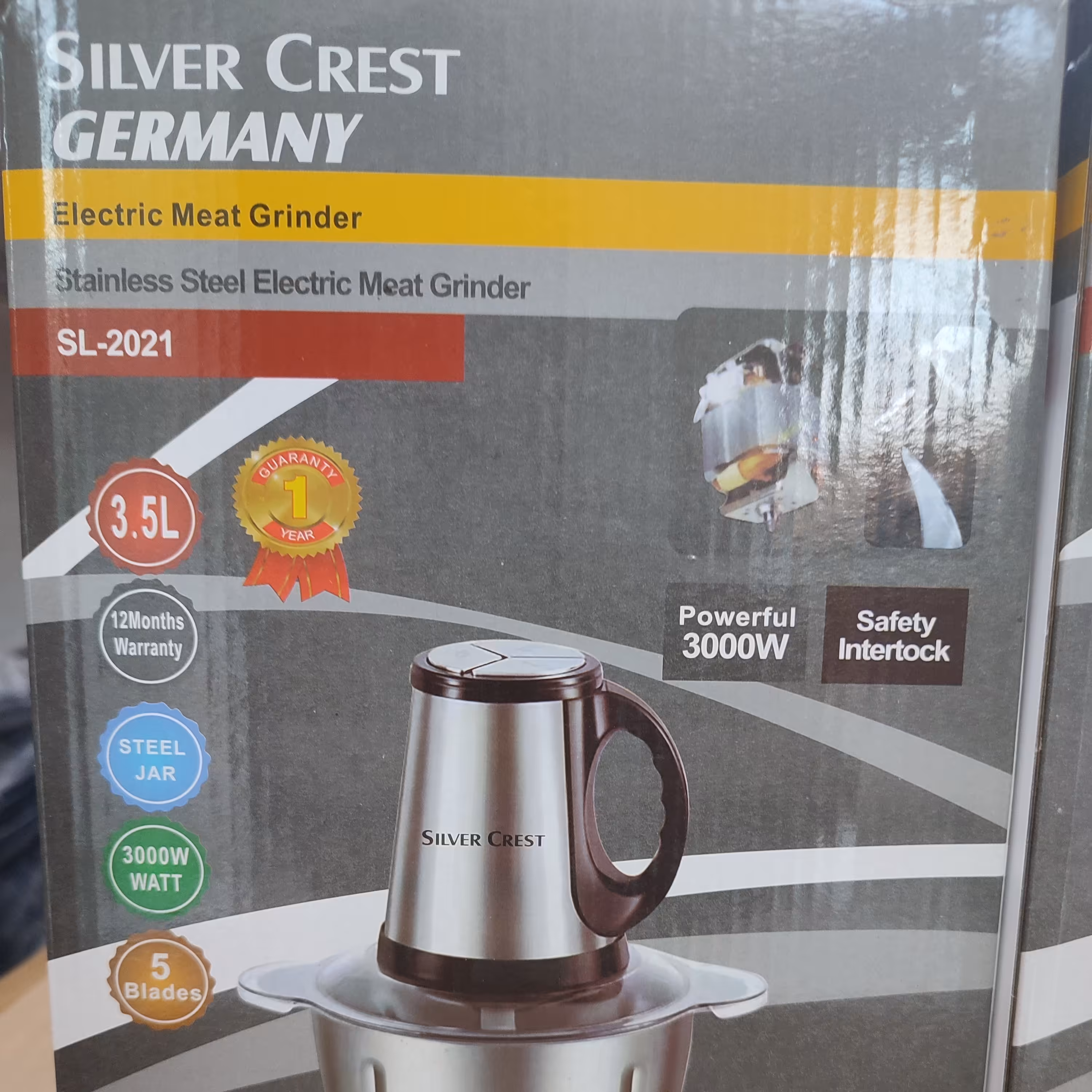 خردکن غذاساز سه ونیم لیتر سلیورکرست پنچ تیغ سه حالته 3000