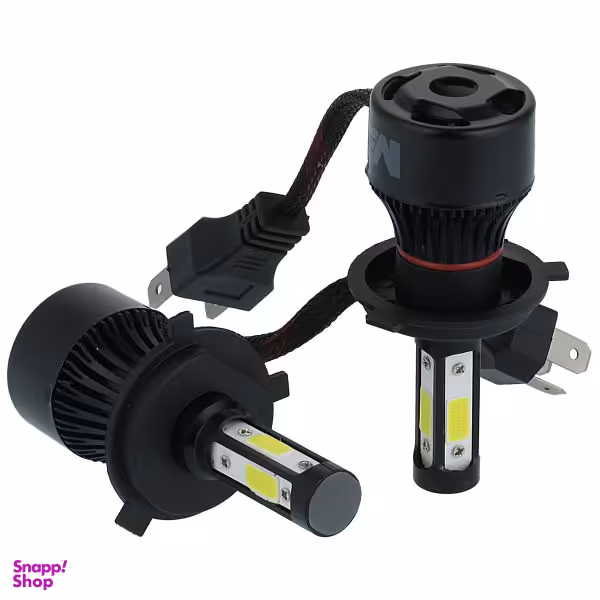 لامپ هدلایت خودرو لنزو مدل چهار طرفه کد H4 بسته دو عددی