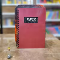 دفتر یادداشت دو خط متالیک 100 برگ پاپکو کد NB-643 BC 