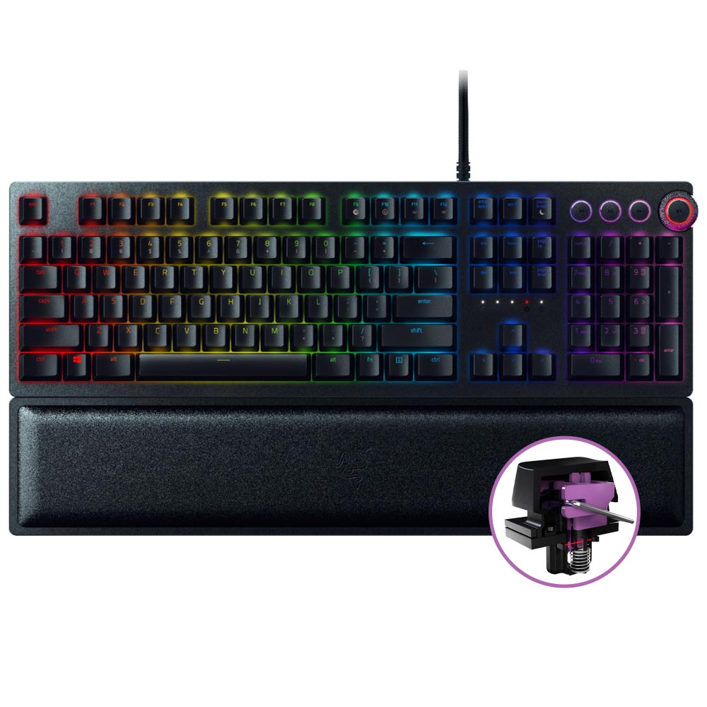 کیبورد گیمینگ ریزر مدل HUNTSMAN ELITE PURPLE