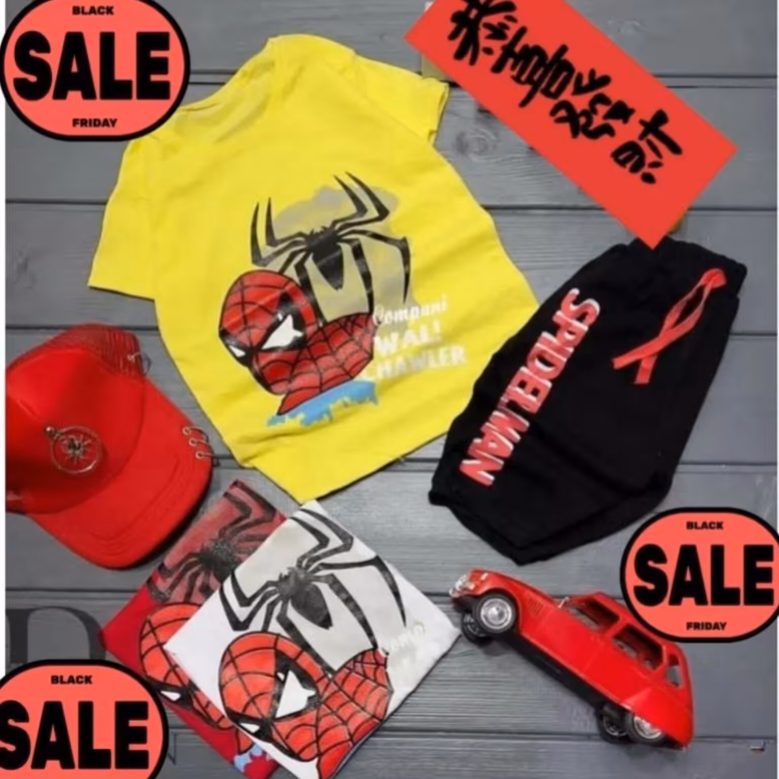 تیشرت شلوارک مرد عنکبوتی با رنگبندی جذاب سایز یک تا 9 سال