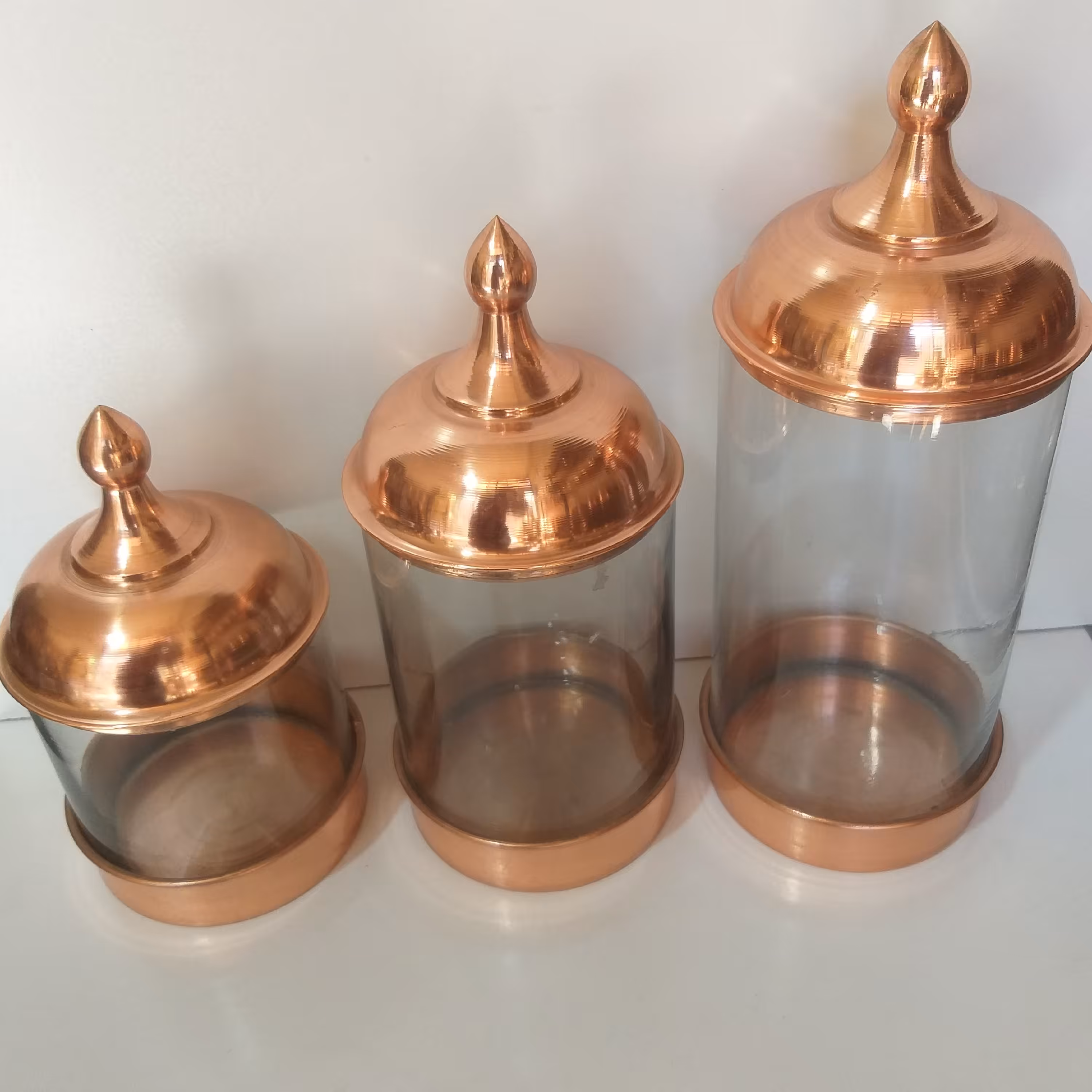 کندی مسی  یا ظرف شکلات،پاسماوری مسی مجموعه 3عددی کد 650-102