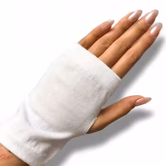 دستکش ساده سفید نخ پنبه فری سایز