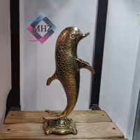 مجسمه برنجی طرح دلفین