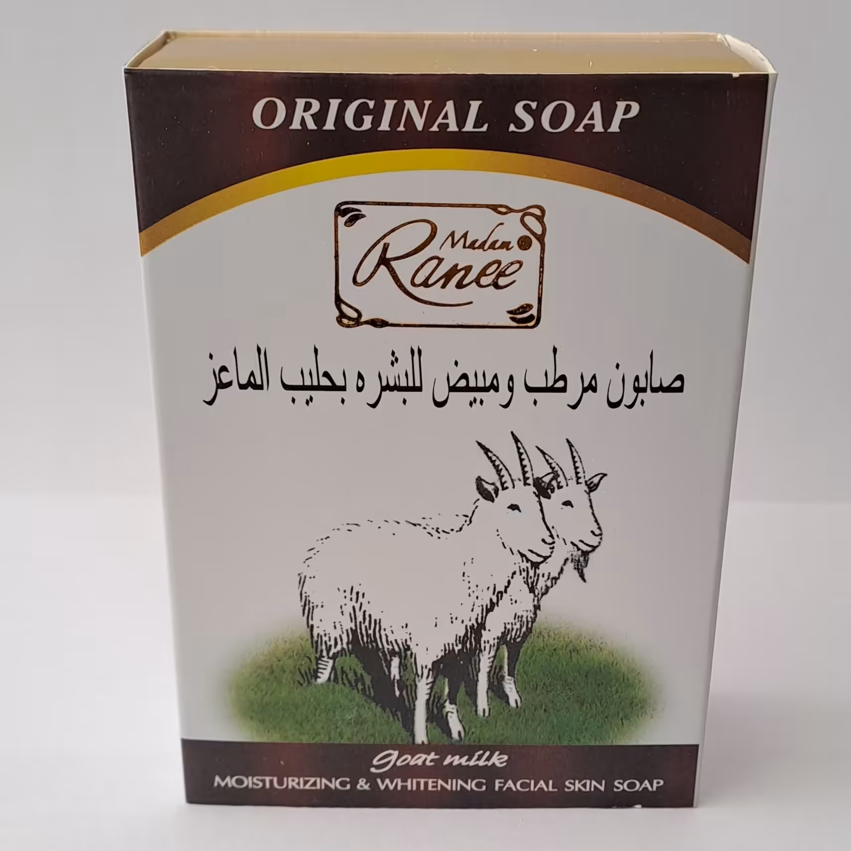 صابون طبیعی شیر بز سفیدکننده و مرطوب کننده برند مادام رانی مناسب استفاده روزانه