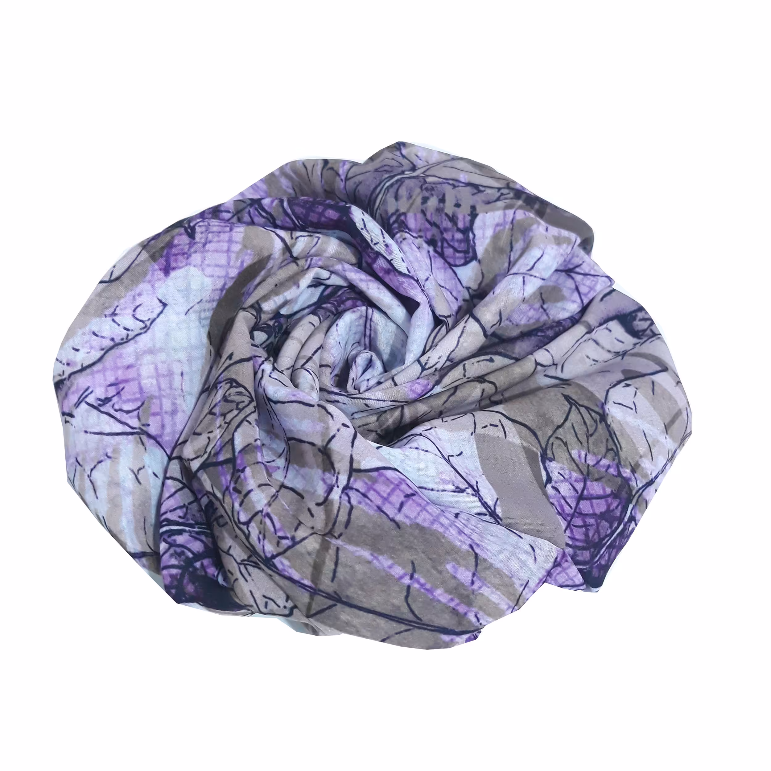 روسری حریر مدل پریناز رنگ بنفش لطیف و درجه یک ارسال رایگان