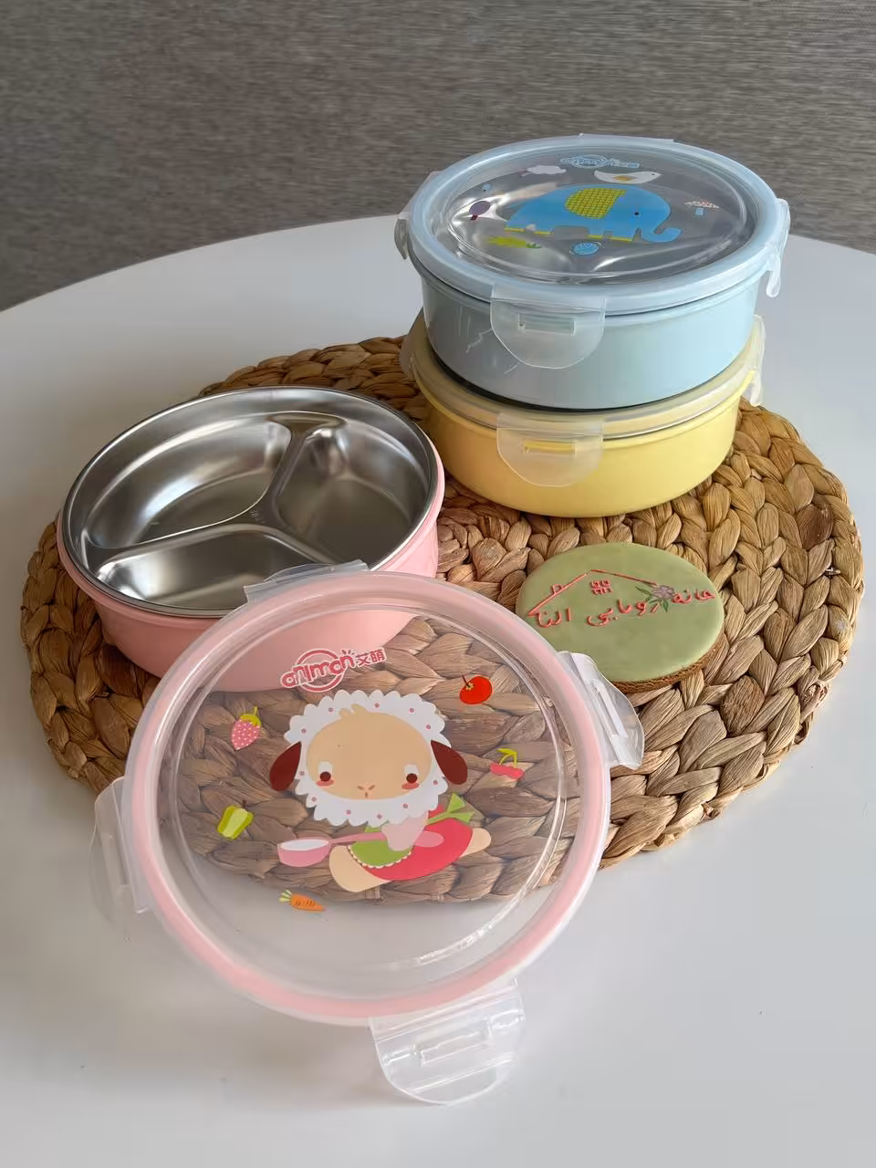 ظرف غذا گرد داخل استیل سه قسمتی کد 5023