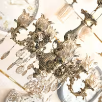 لوستر آرامیس متوسط 5 شاخه 10 لامپه آنتیک