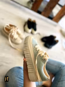 کتانی دو رنگ لژدار