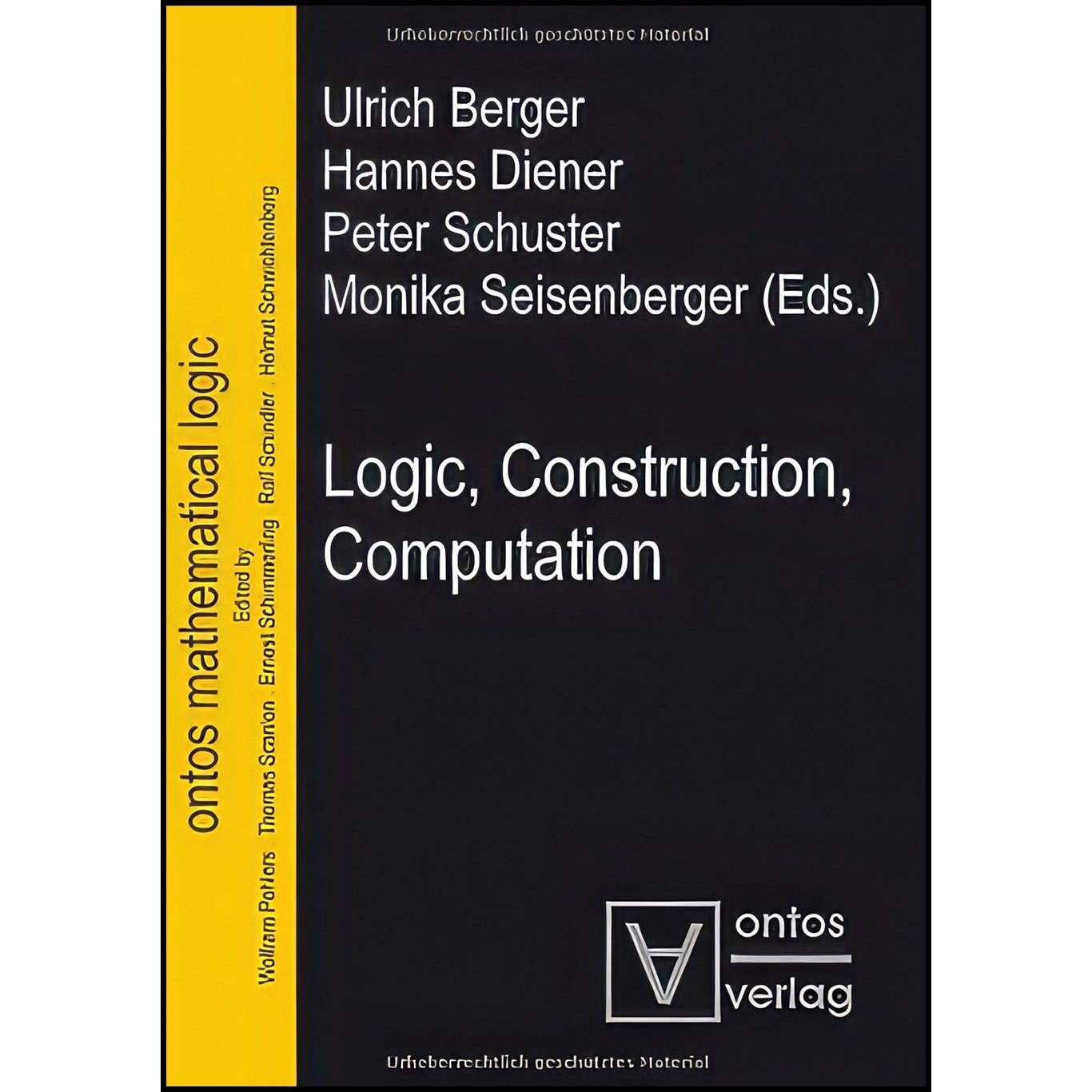 کتاب زبان اصلی Logic Construction Computation اثر جمعی از نویسندگان