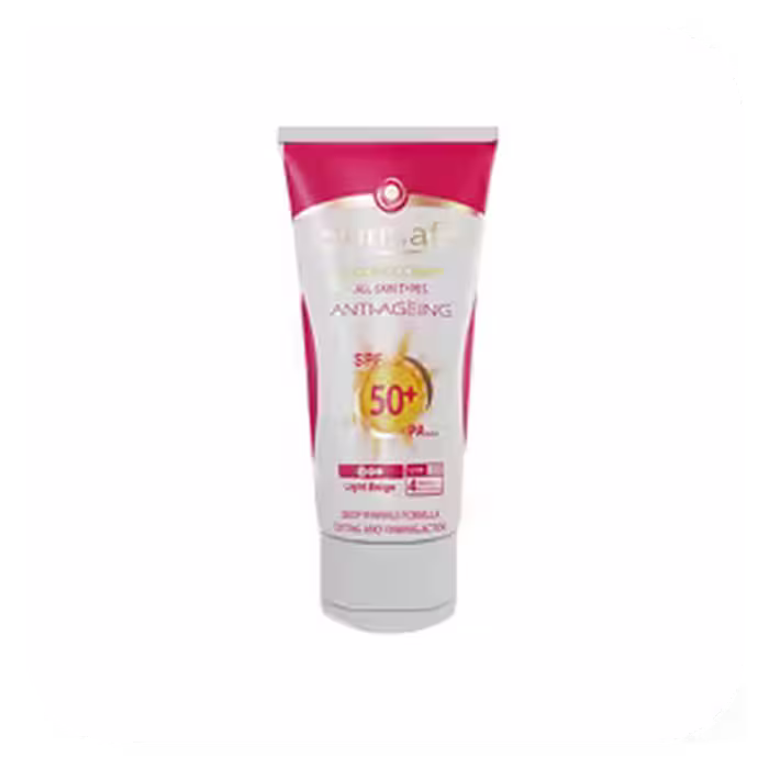 کرم ضد آفتاب ضد چروک SPF 50 سان سیف بژ روشن