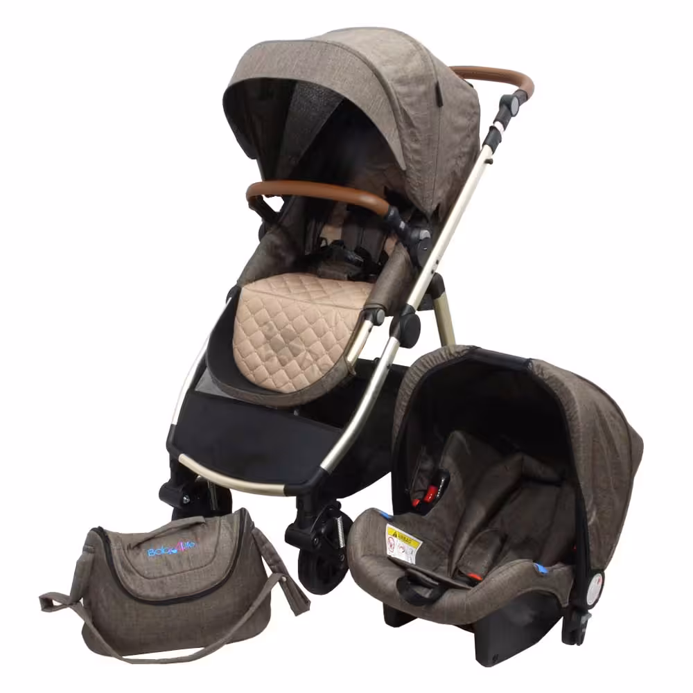 ست کالسکه کریر و ساک لوازم مسی مدل دلوکس بیبی فورلایف BABY4LIFE