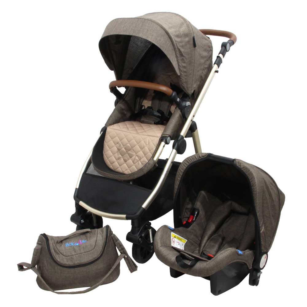 ست کالسکه کریر و ساک لوازم مسی مدل دلوکس بیبی فورلایف BABY4LIFE