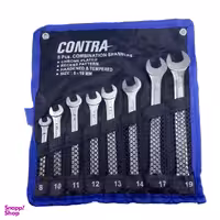 مجموعه 8 عددی آچار یکسر تخت و یک سر رینگی کنترا مدل C7