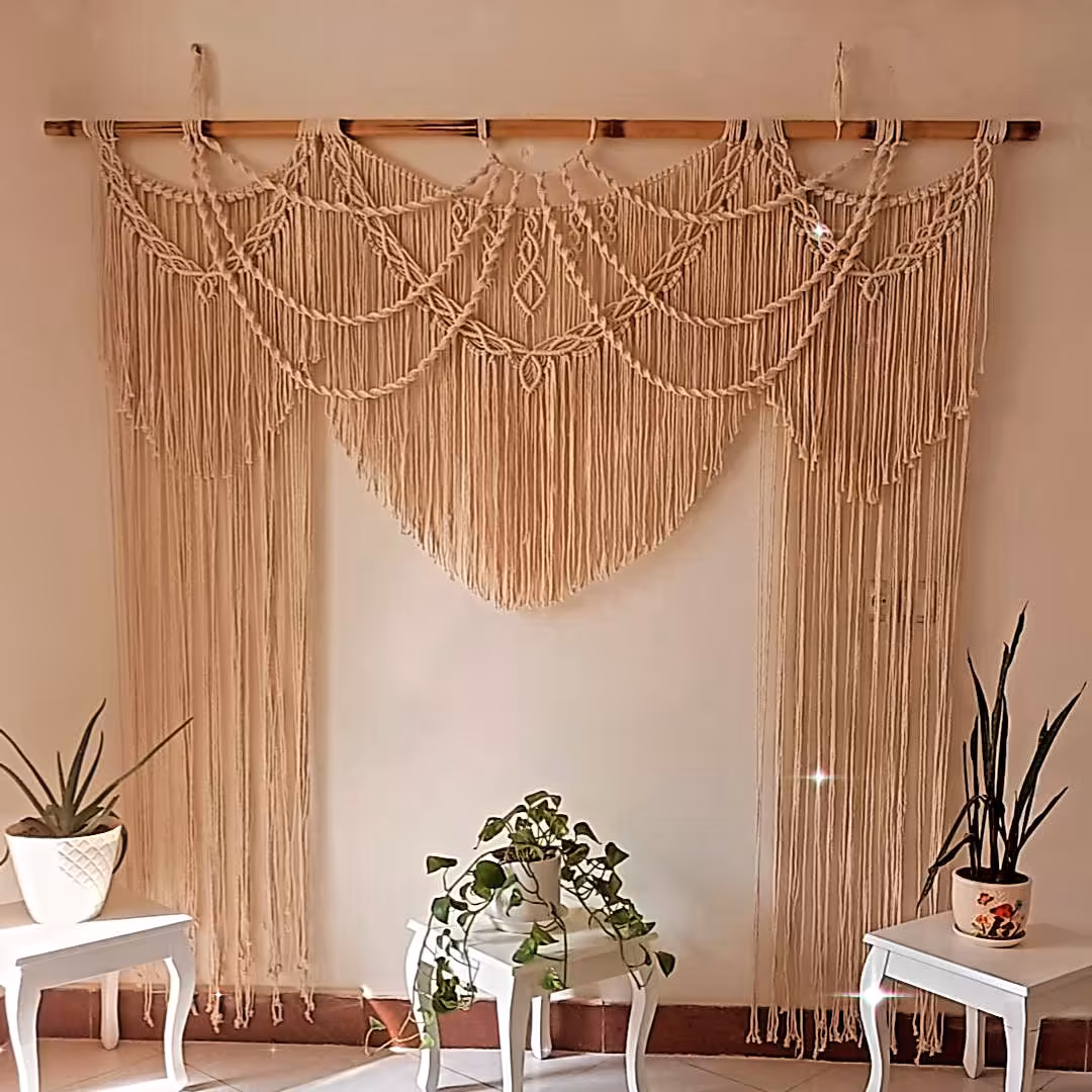 پرده مکرومه کد 25