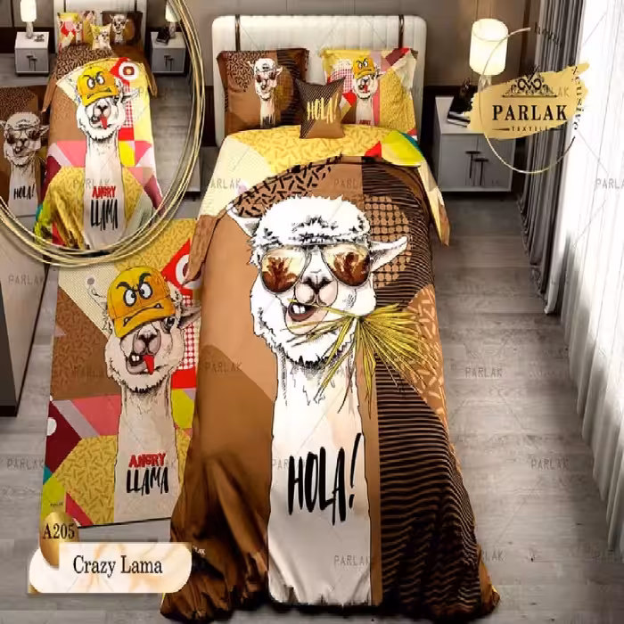 سرویس روتختی پارلاک کد A-205 یکنفره 5 تکه دو رو 