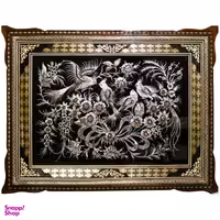 تابلو خاتم و قلمزنی طرح گل و مرغ مدل 474142