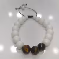 دستبند اونیکس سفید-تایگر