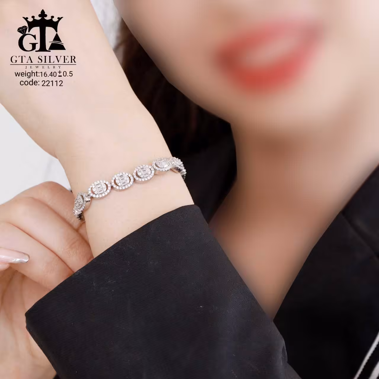 دستبند نقره میکرو 10397-17.5