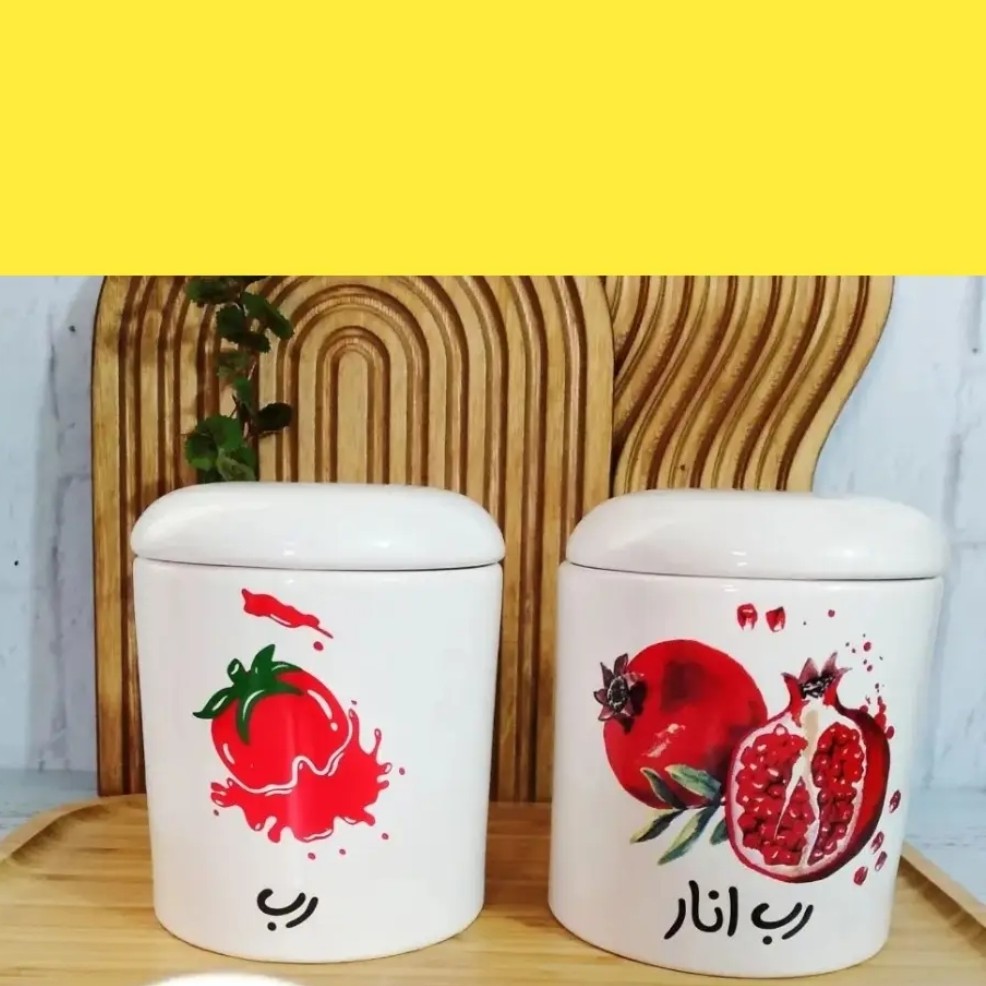 بانکه سرامیکی کیفیت عالی  بانکه مخصوص رب گوجه شیک و زیبا         ظرف رب گوجه