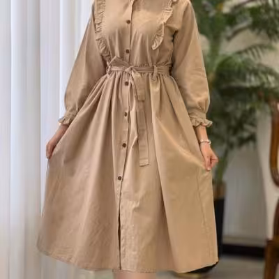 ساحلی لنین باکیفیت جلودکمه نیلوفر