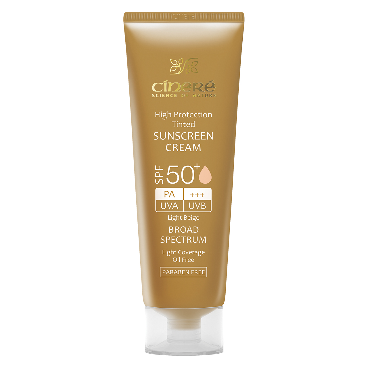 کرم ضد آفتاب رنگی +SPF50 فاقد چربی سینره