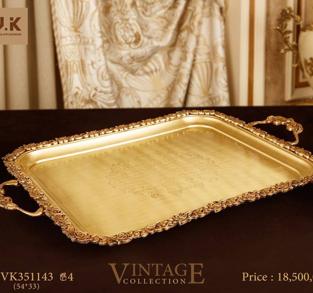 سینی مربع برنجی بی وی کی مدل VK351143