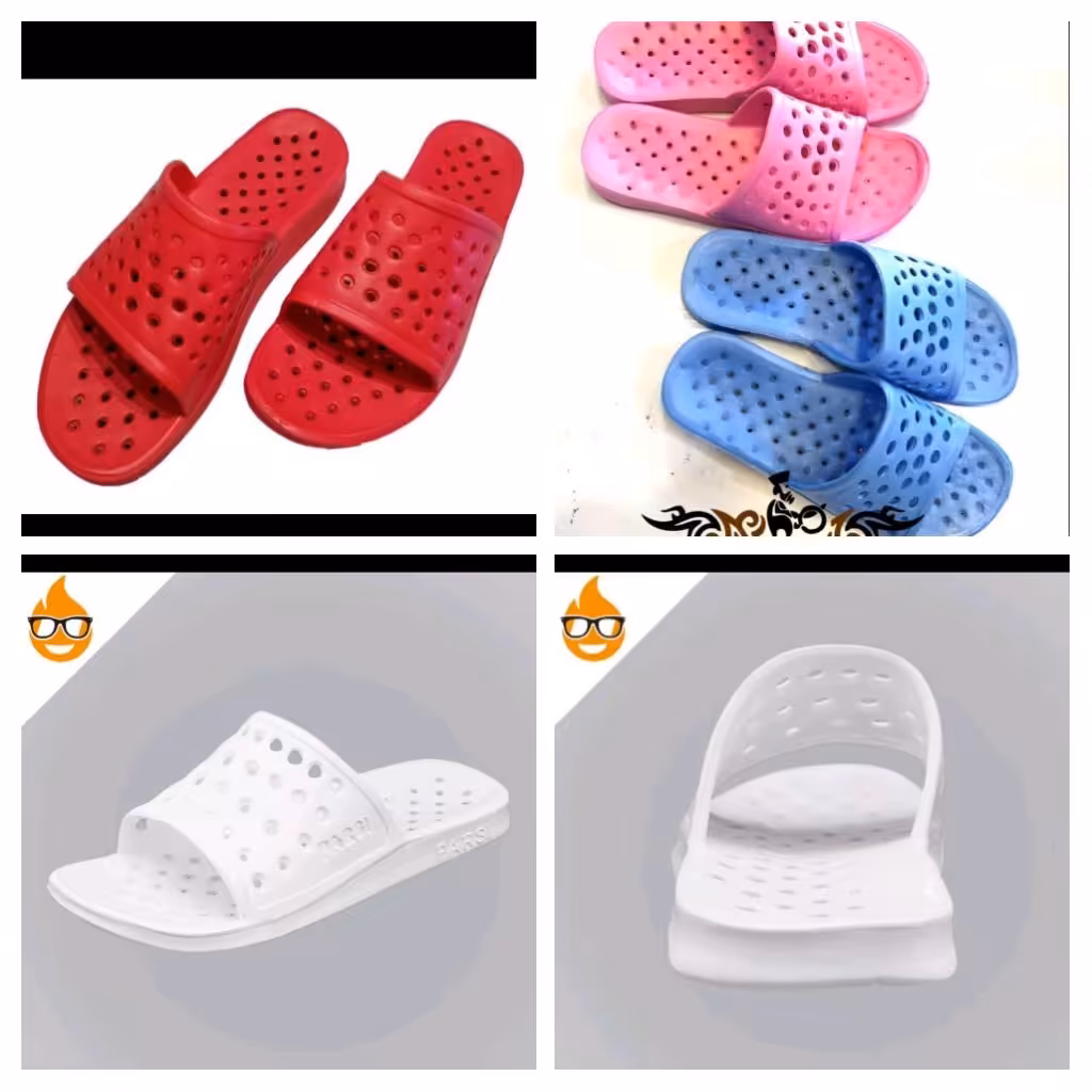 دو جفت دمپایی سوراخ دار استخری دمپایی حمام دمپایی دستشویی دو جفت