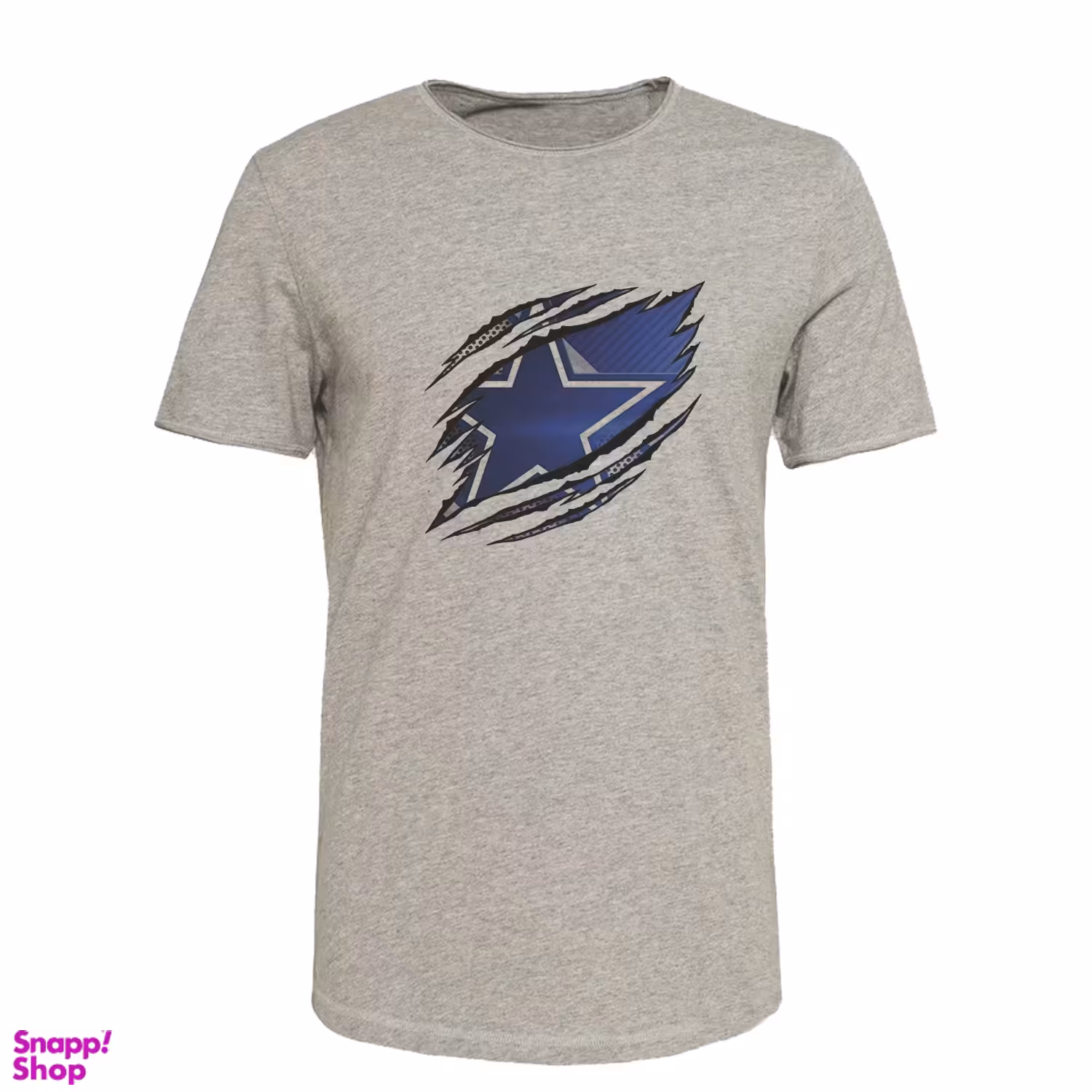 تیشرت مردانه طرح ستاره مدل T555 رنگ طوسی