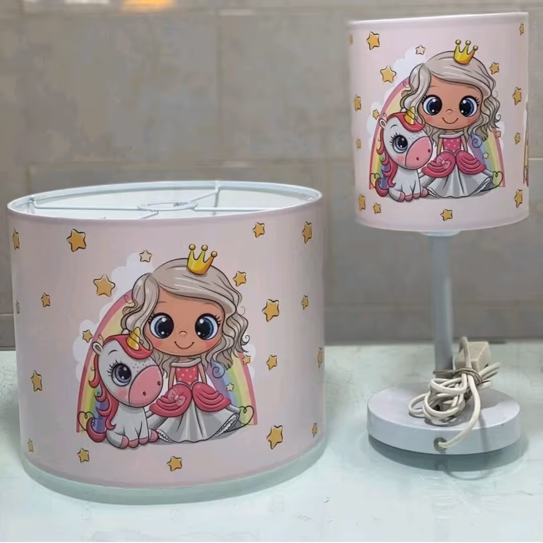 لوستر  بهمراه آباژوراتاق کودک تم دخترونه دارای کیفیت بالا تضمینی