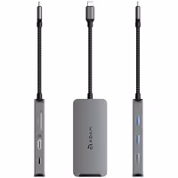 هاب ADAM ELEMENTS آدام اِلمِنتس مدل CASA Hub A08 USB 3.1 &amp; USB-C 8 in 1 خاکستری - Hiapple.ir