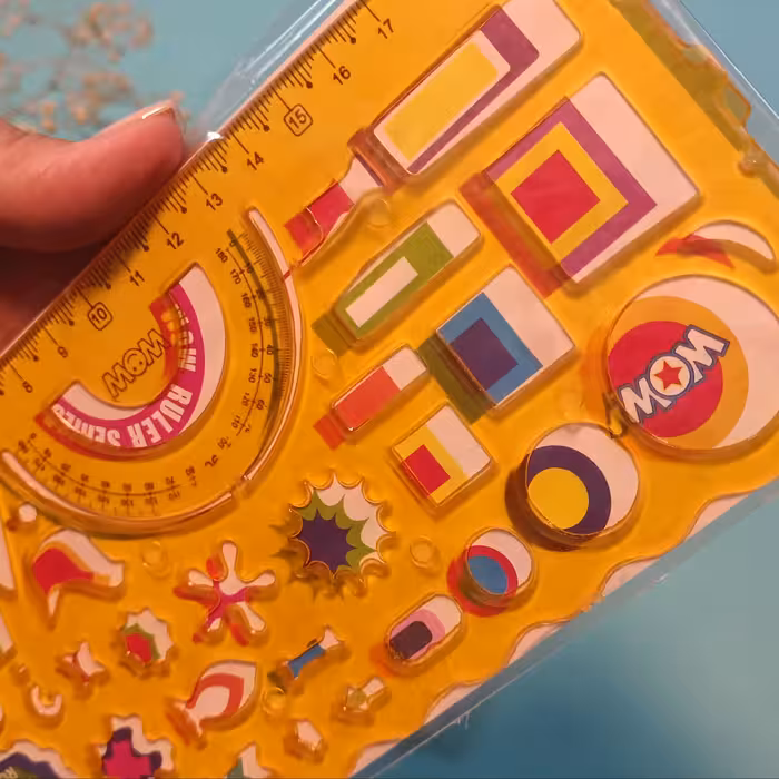 خط کش ژله ای شابلون اشکال دو قلو بسته 10 عددی