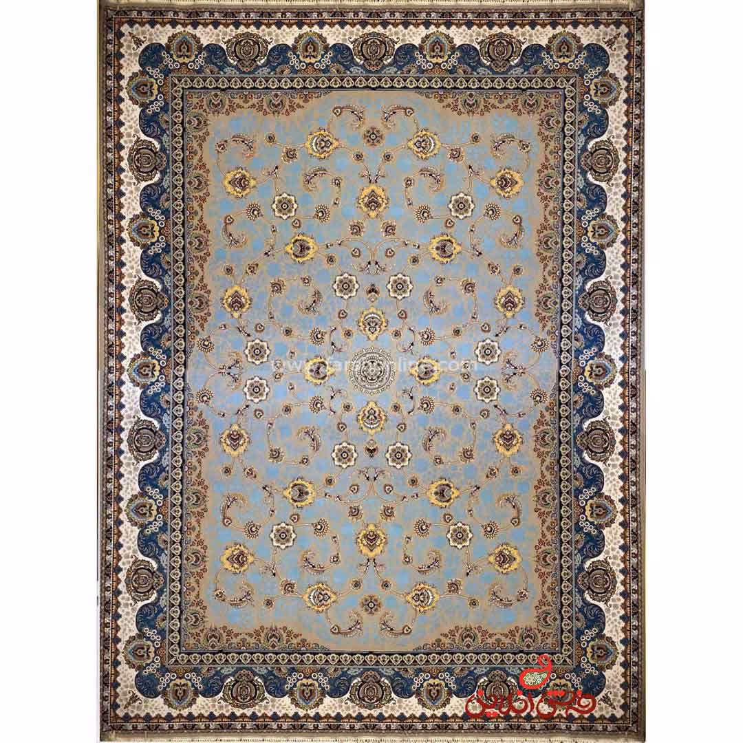 فرش ماشینی شاهکار صفویه 3830 سبز