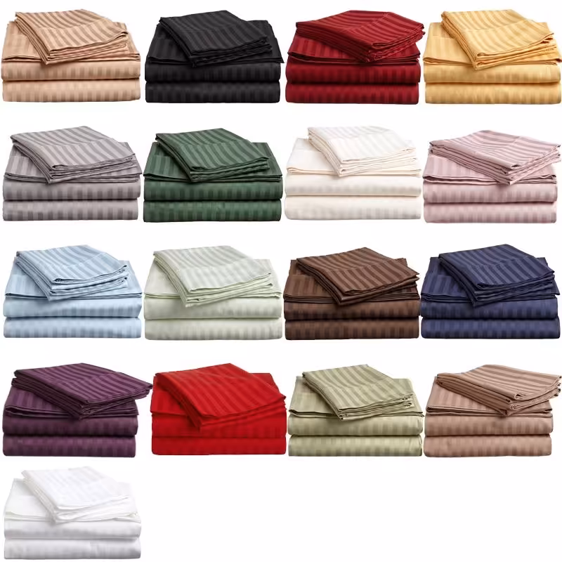 سرویس ملحفه هتلی کاور تشک و روبالشتی جنس ژاکارد نخ پنبه ترک