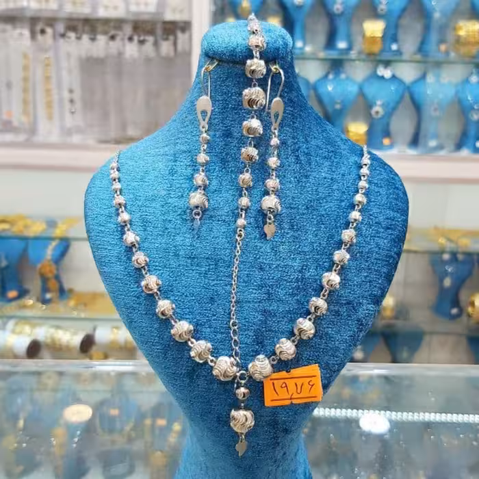 سرویس کاکلی نقره،فوق العاده ظریف،خوش پوش و پرفروش باوزن19.36گرم