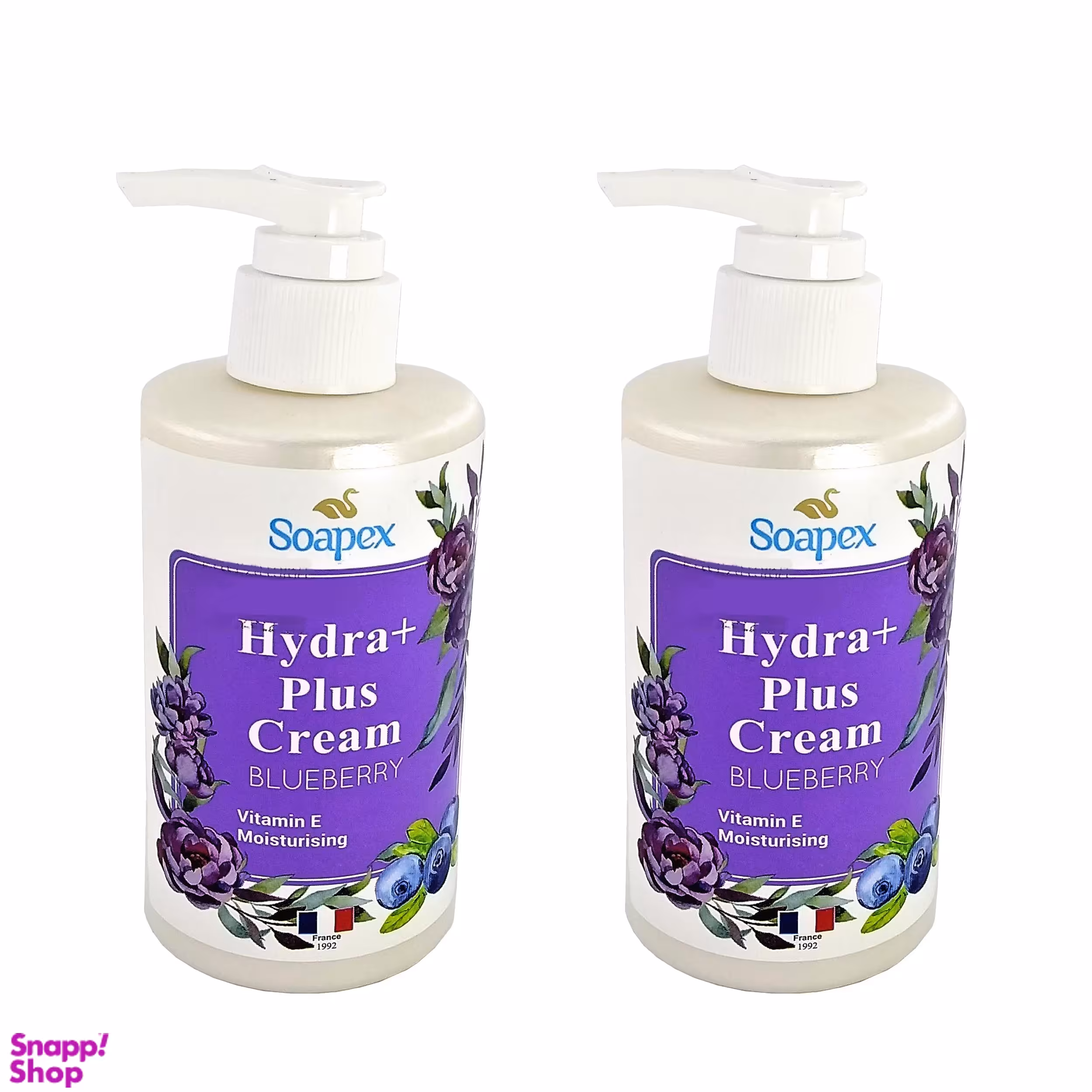 کرم آبرسان سوپکس (Soapex) مدل BLUEBERRY حجم 250 میلی‌لیتر بسته 2 عددی