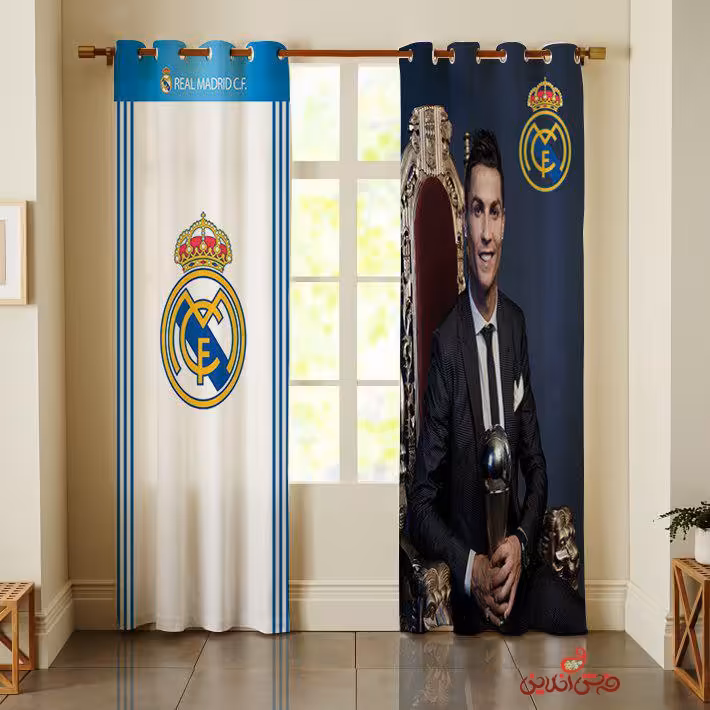 پرده 2عددی مدرن طرح رونالدو و رئال مادرید کد 2642
