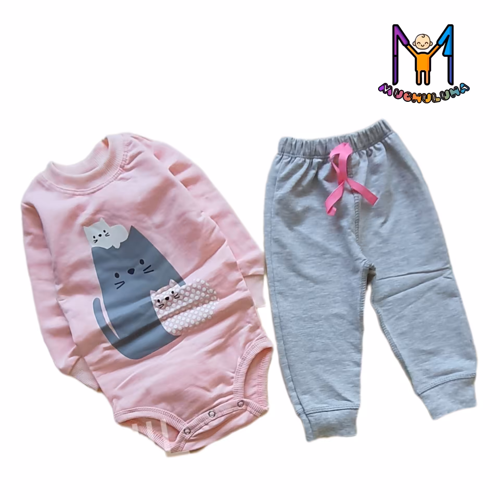 بادی شلوار دخترانه سایز 6 تا 36 ماه جنس پنبه موچولوها