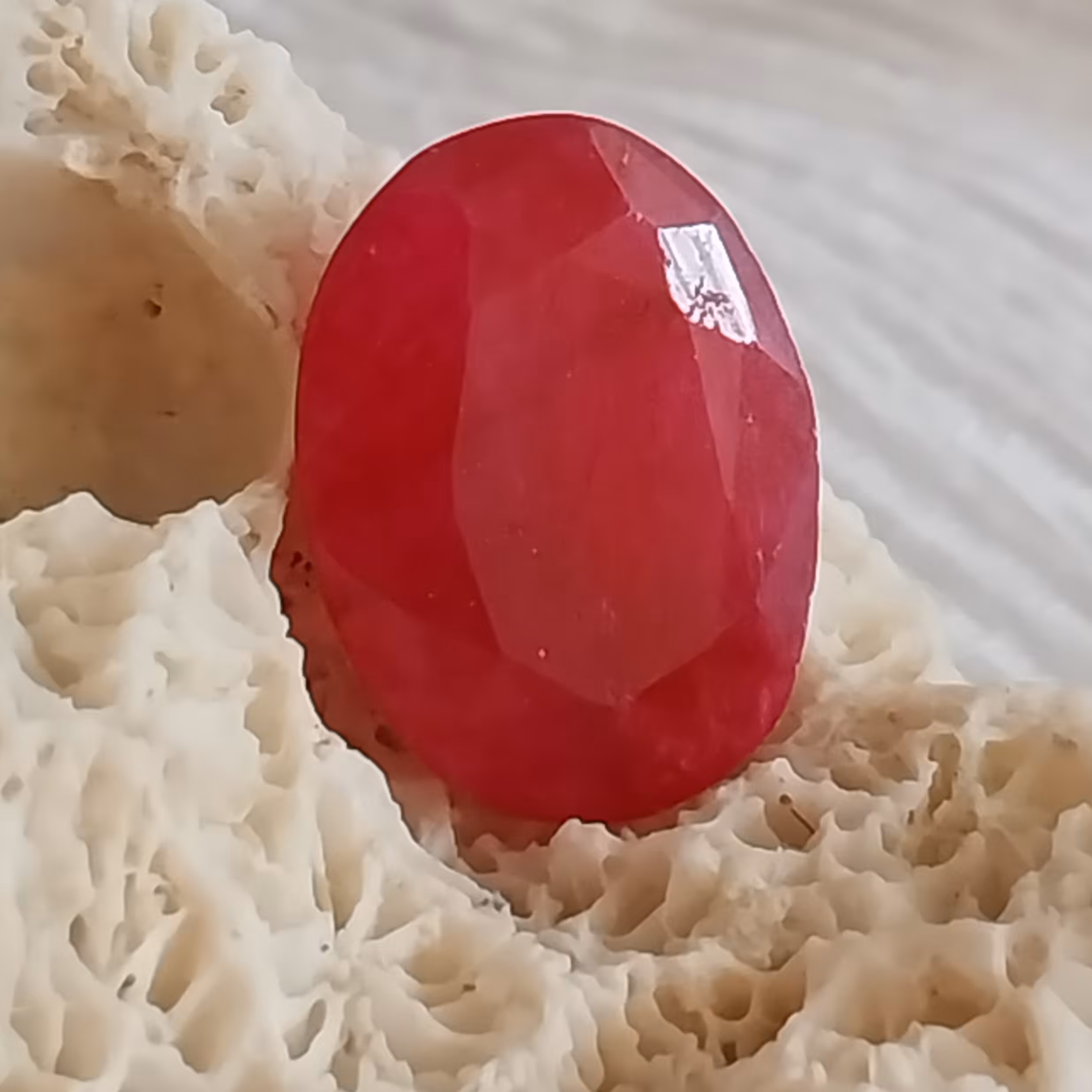 نگین یاقوت  سرخ افریقا تراش هند 