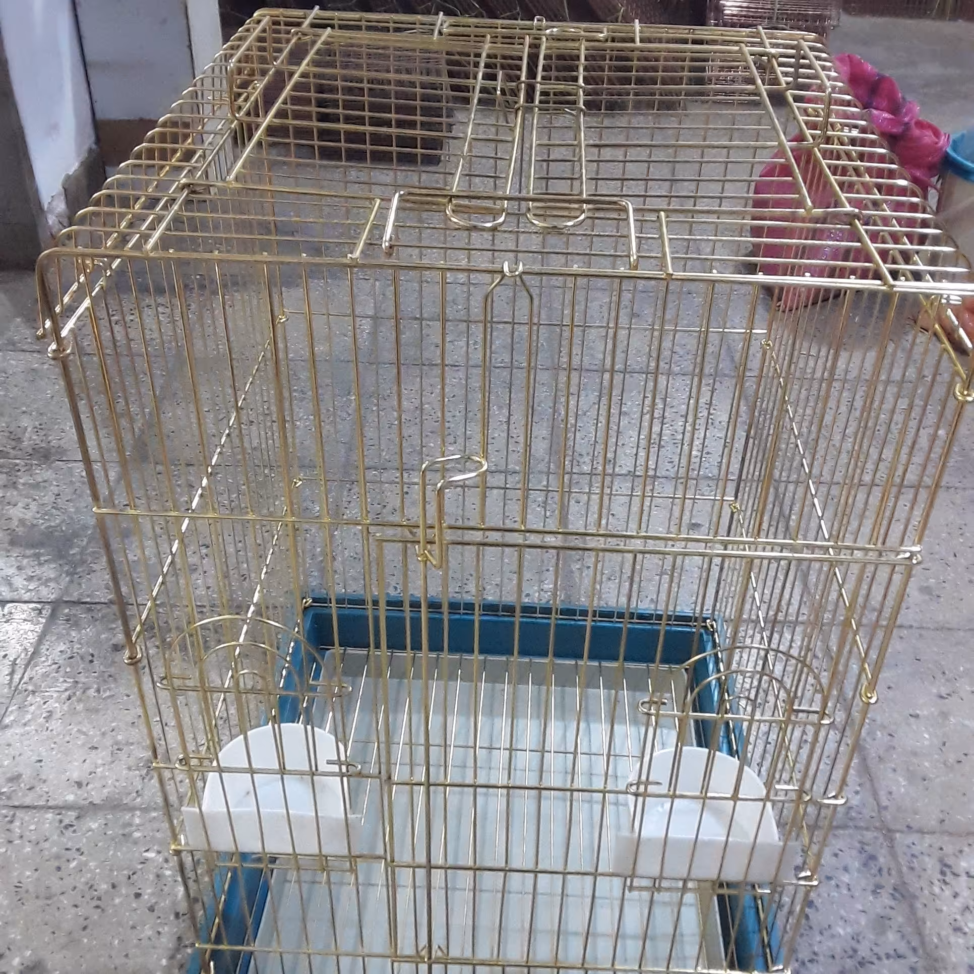 قفس 1033در دورنگ نقره ای وطلایی با آبکاری ماندگار