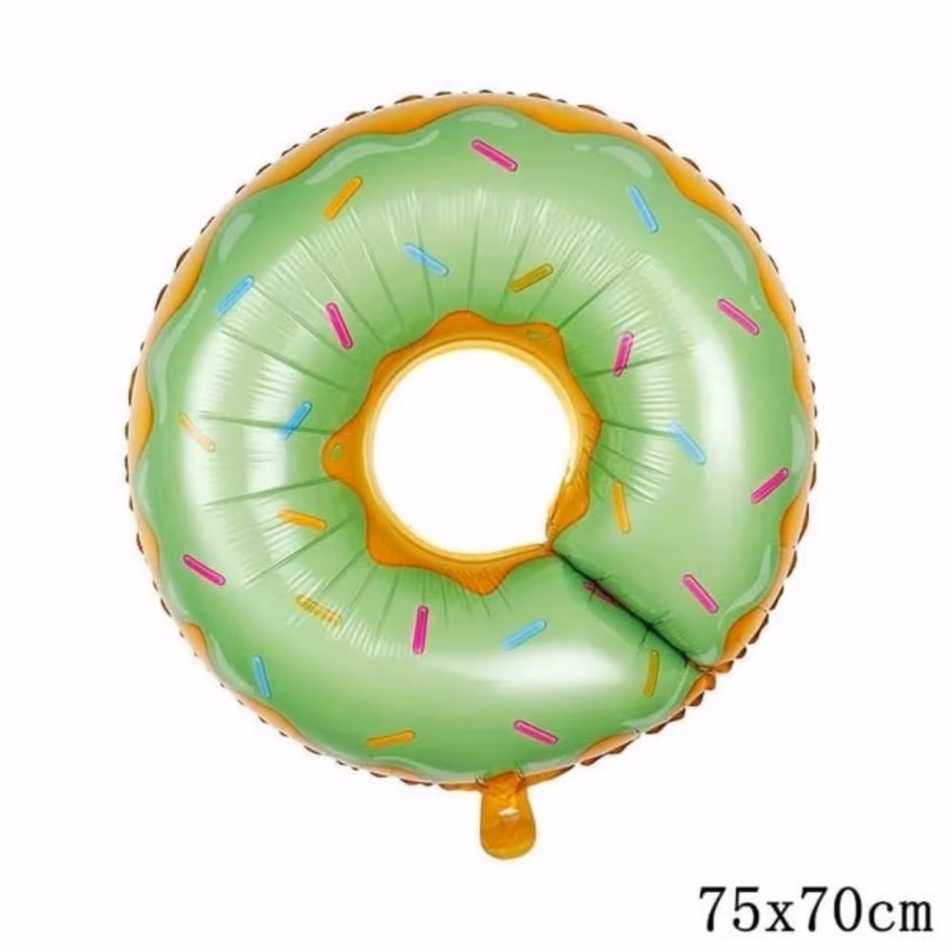 بادکنک فویلی دونات سبز بزرگ