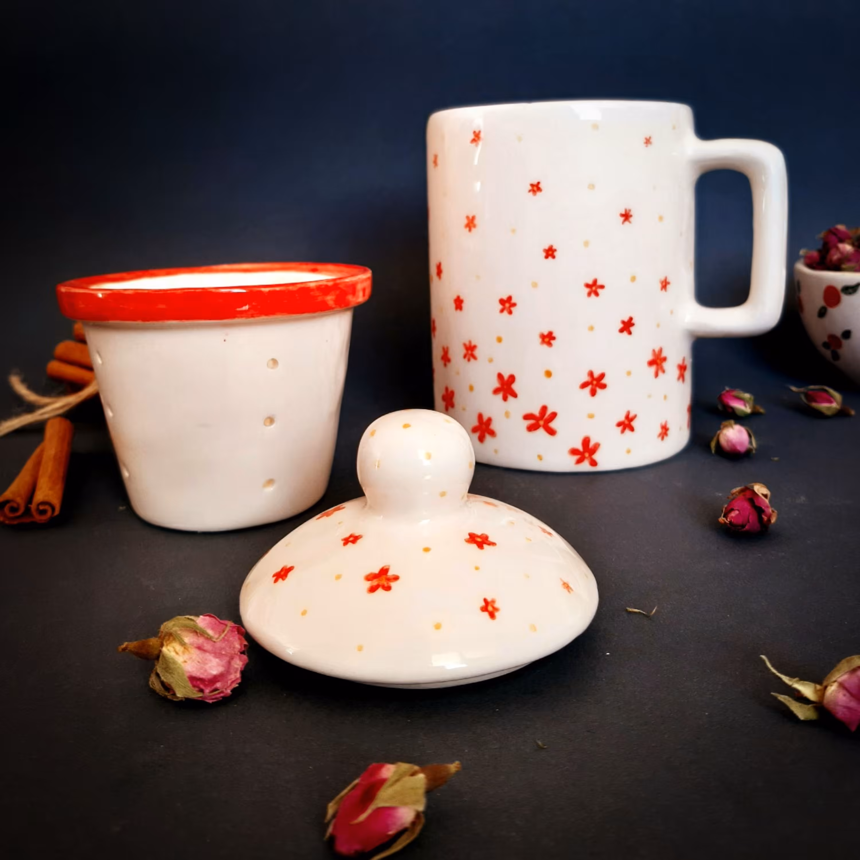 ماگ دمنوش سرامیکی صافی دار