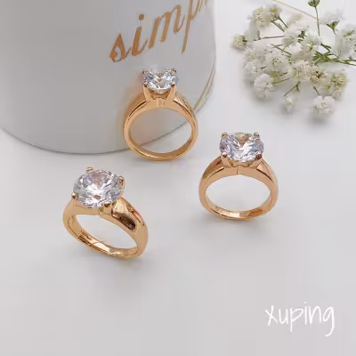 انگشتر ژوپینگ طرح سولیتر تک نگین