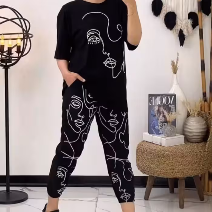 داراک جدید با شلوار خاص شاوار اسلش. تیشرت لش (فری38تا50)