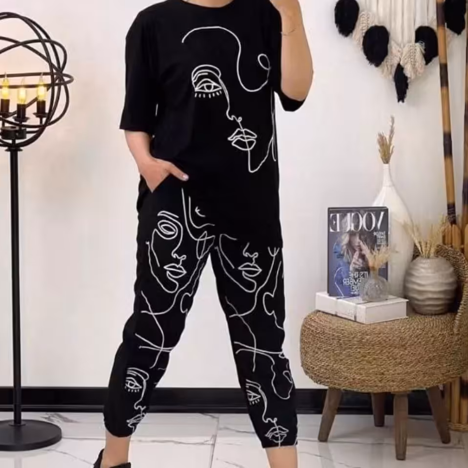 داراک جدید با شلوار خاص شاوار اسلش. تیشرت لش (فری38تا50)