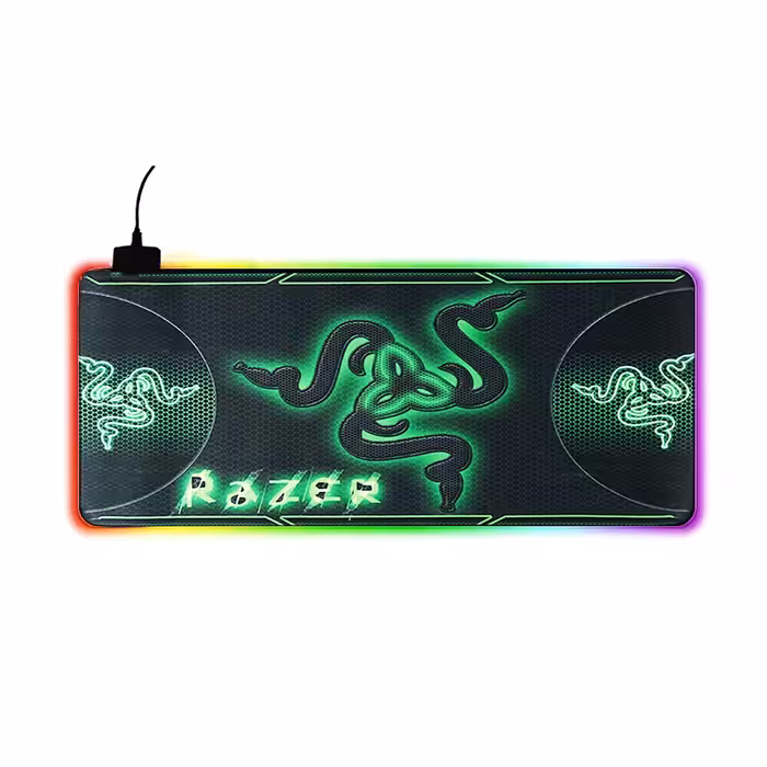 ماوس پد گیمینگ ریزر مدل RGB سایز 30×60 طرح سبز | آی تی هوم